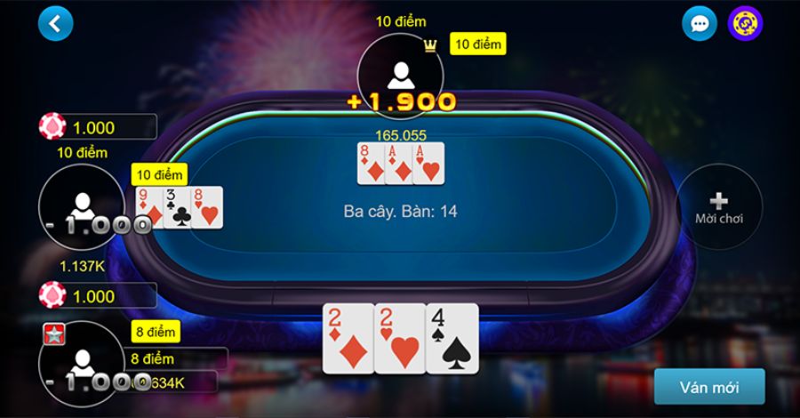 Cách tính điểm bài 3 cây Ku789 ít ai biết