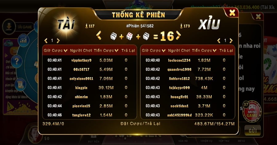 Cách soi cầu Tài Xỉu dựa vào tỷ lệ người đặt cược