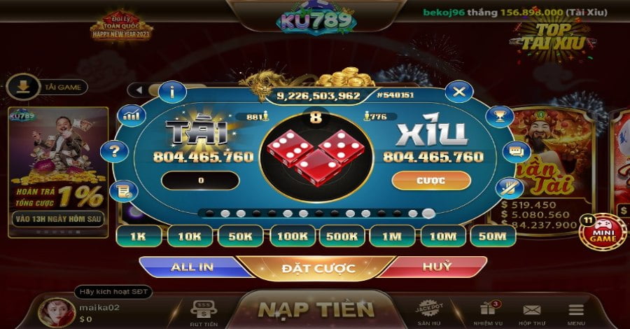 Tham gia Minigames và nhận thưởng nổ hũ