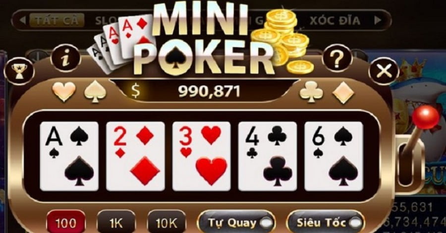Luật chơi Nổ Hũ Mini Poker không làm khó cược thủ Luật chơi Nổ Hũ Mini Poker không làm khó cược thủ