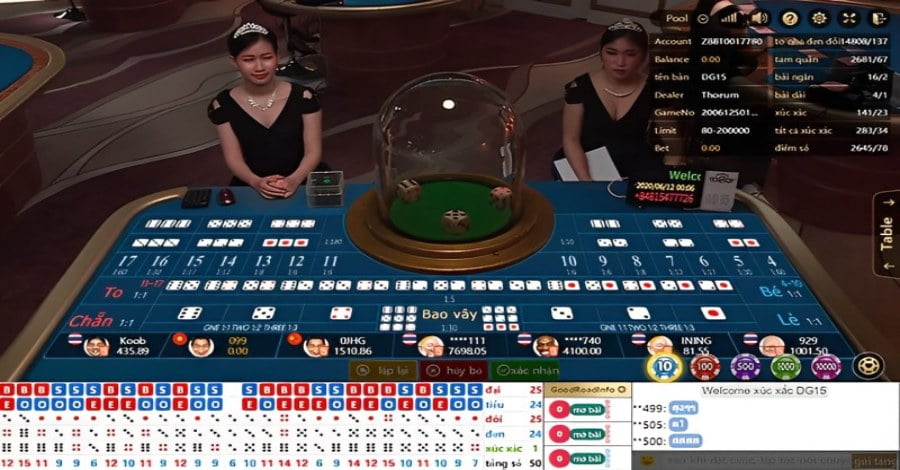 Dealer xinh đẹp tương tác với khách hàng Dealer xinh đẹp tương tác với khách hàng