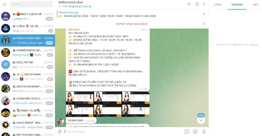 Hình ảnh một group hỗ trợ trên Telegram Hình ảnh một group hỗ trợ trên Telegram