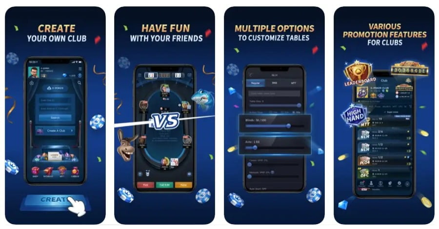 X-Poker được biết đến là app chơi game bài Poker mới ra mắt vào năm 2020