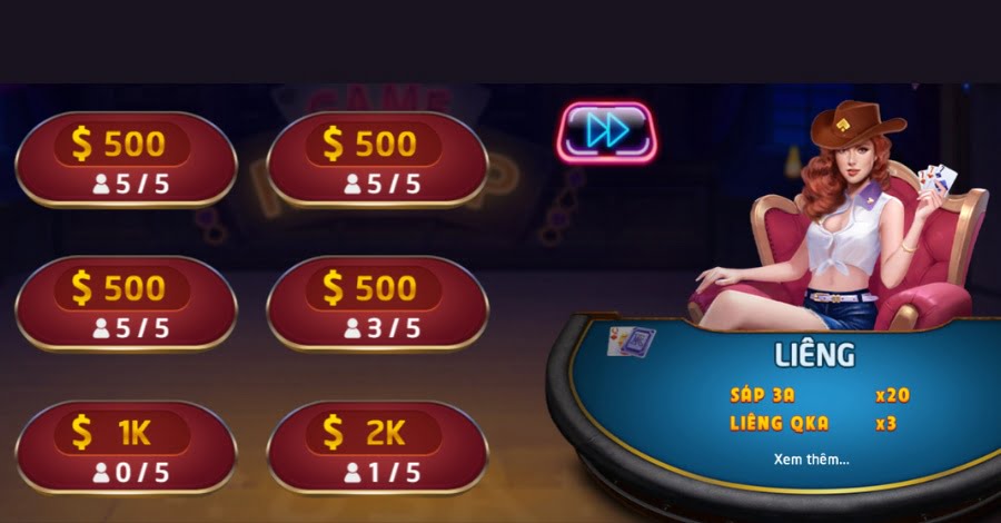 Danh sách top game bài đổi thưởng qua ngân hàng không thể bỏ qua cái tên “Liêng”