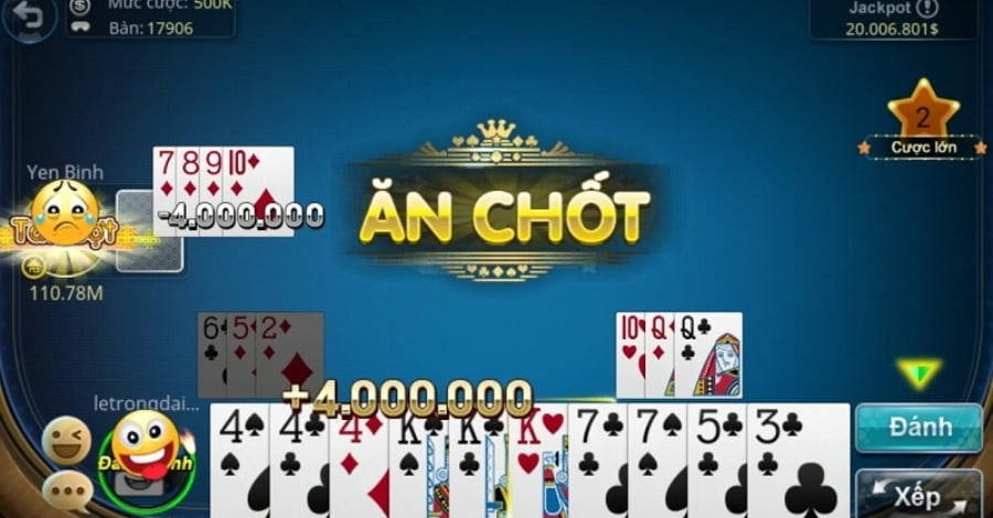 Quy định chung của Tú lơ khơ là từ 2 đến tối đa 4 người tham gia