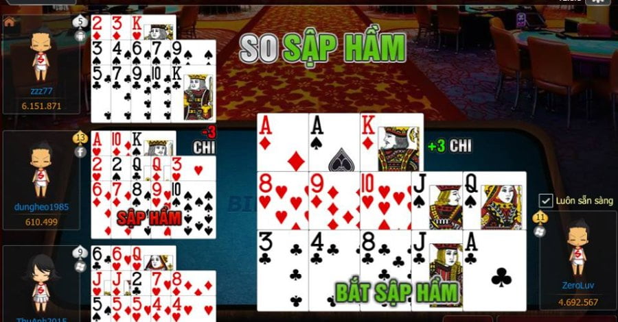 Cách sắp xếp những quân bài cơ bản trong Mậu Binh sẽ được ghi nhớ theo sức mạnh