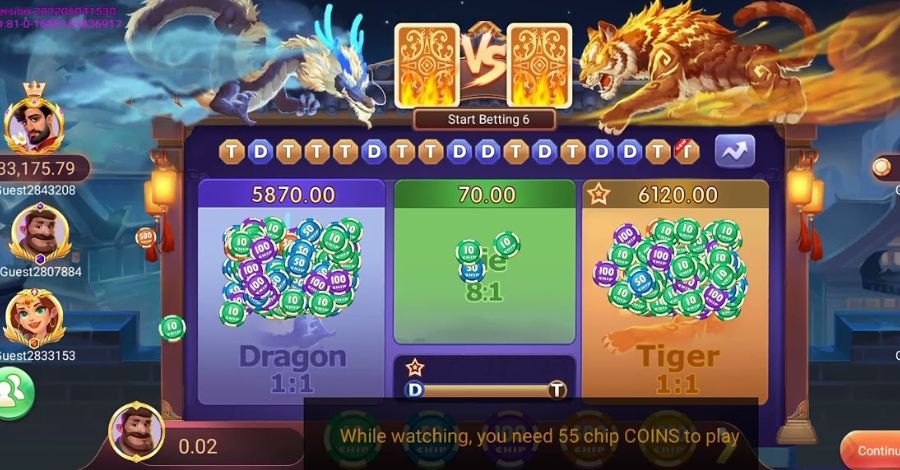 Hạn chế đặt cược gấp thếp khi chơi game Rồng Hổ